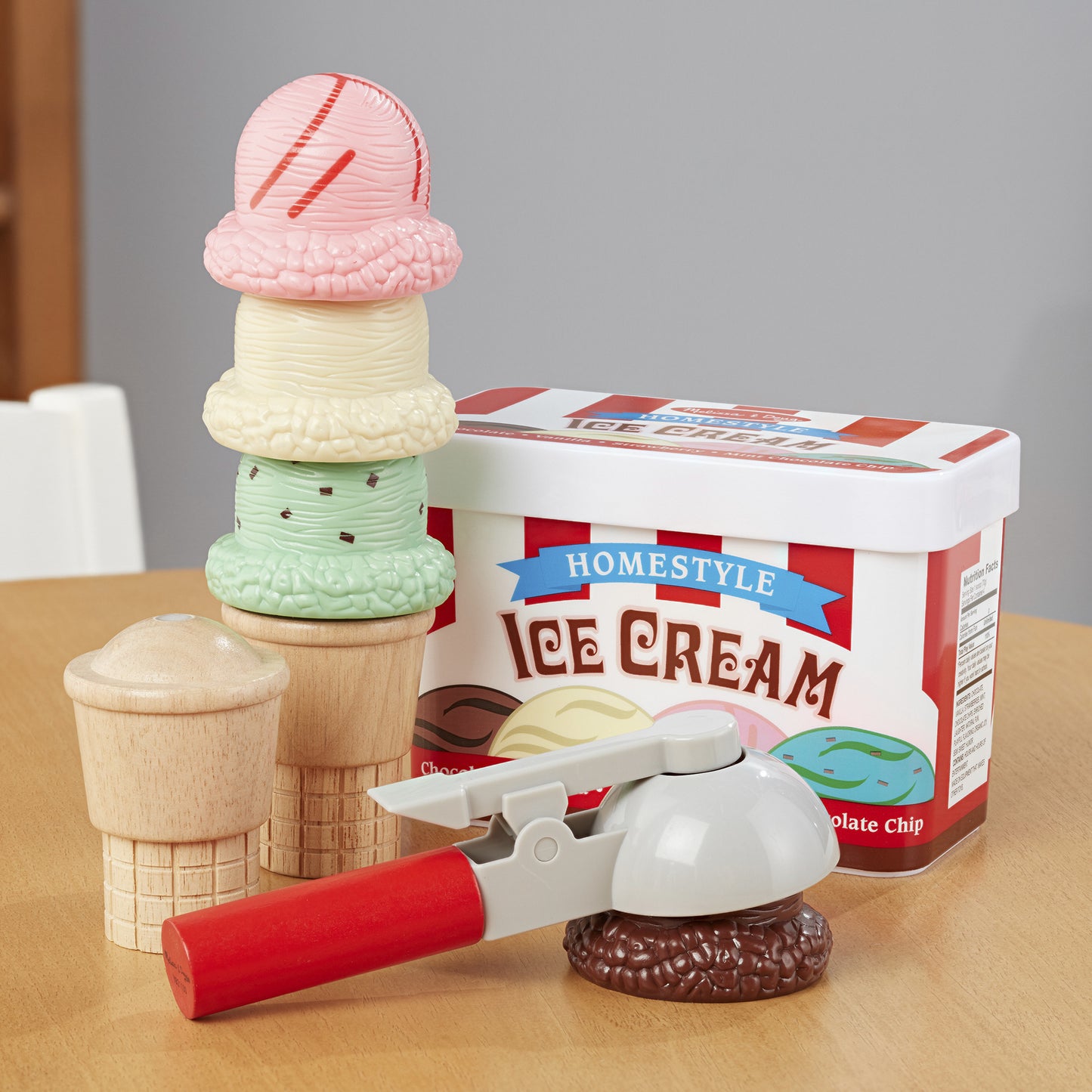 Melissa & Doug - Scoop & Stack Eiscreme Set, Spielküche