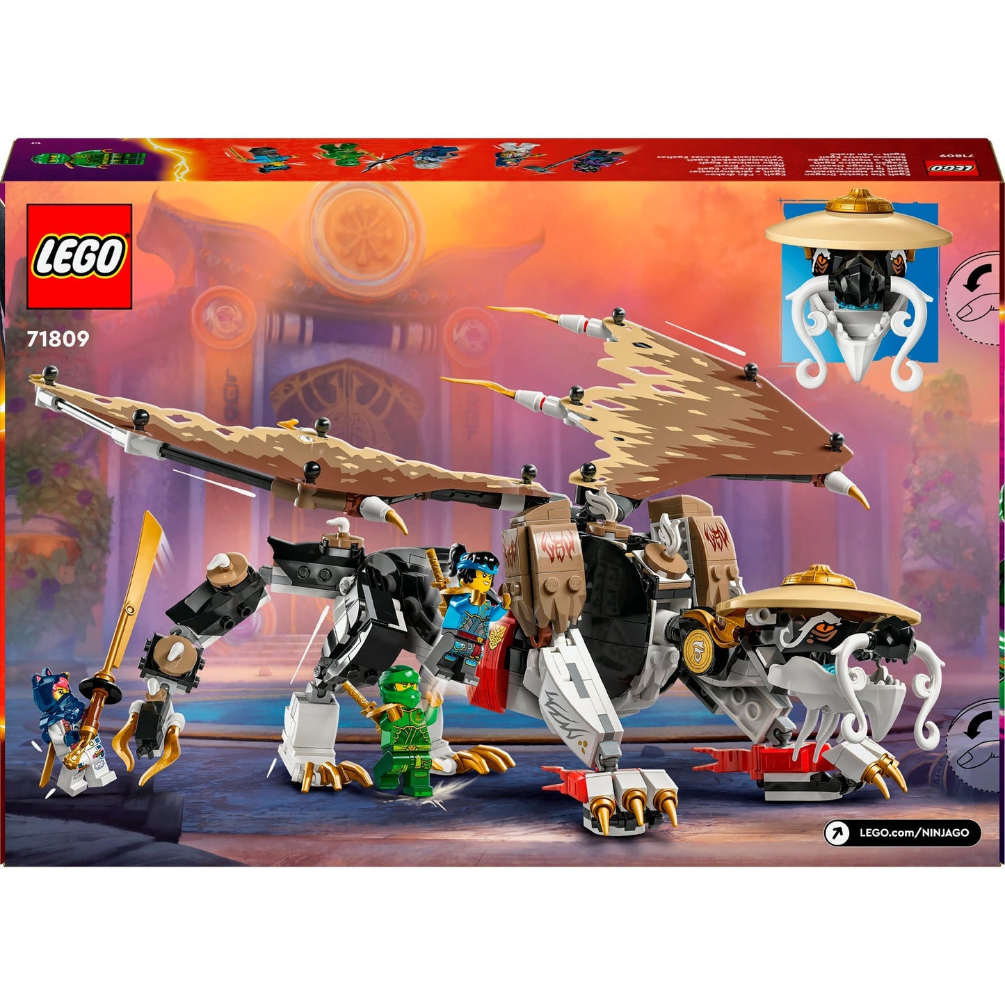 LEGO 71809 Ninjago Egalt der Meisterdrache, Konstruktionsspielzeug