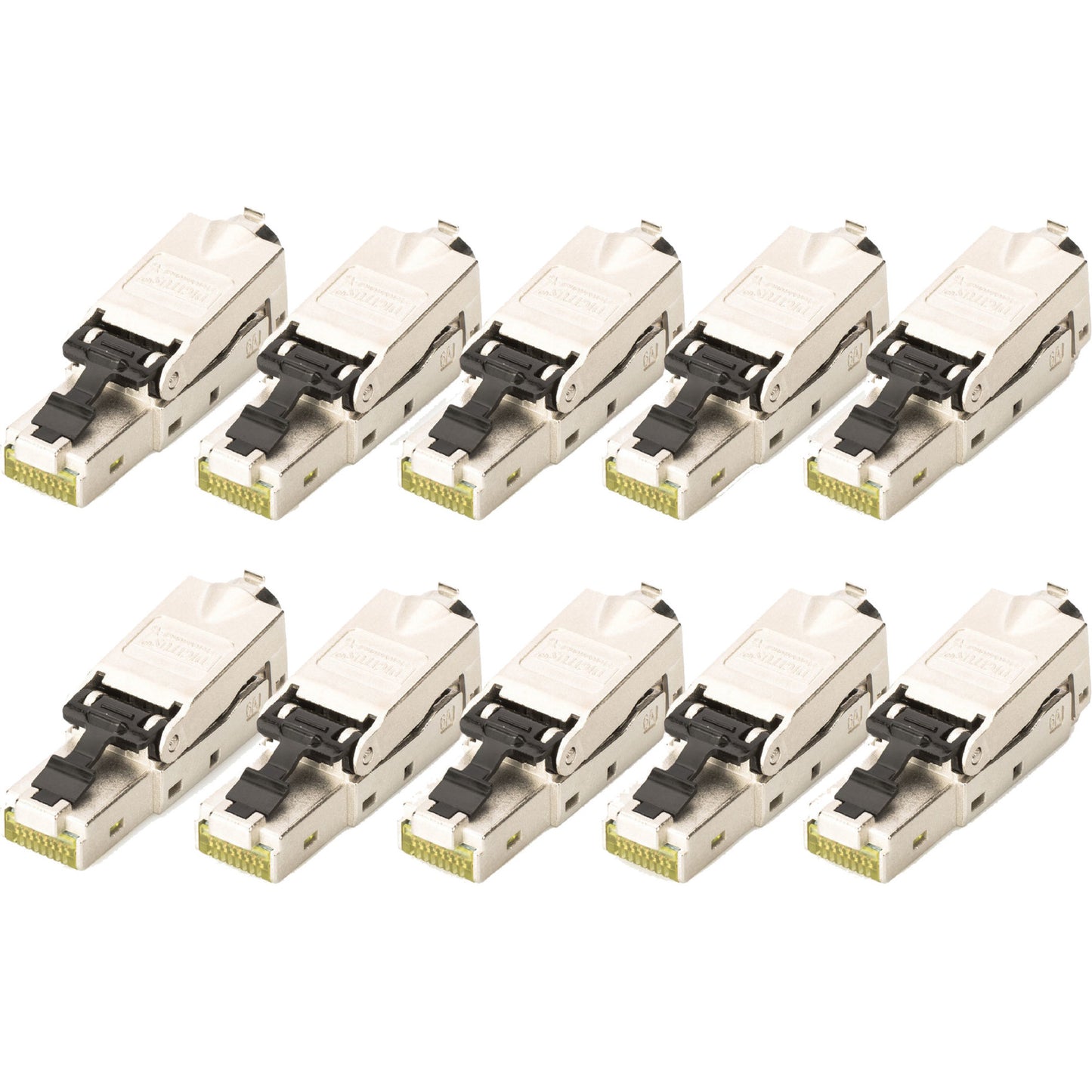 CAT.6a Feldstecker STP Staubkappe/Knickschutz, 10 Stück