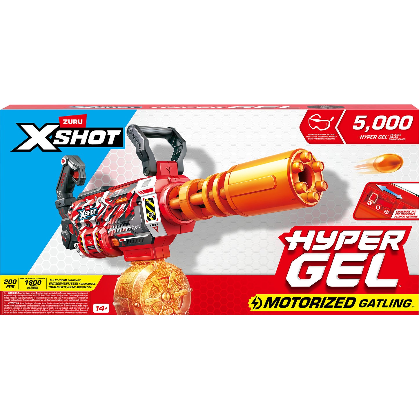 XSHOT Hyper Gel Gattlin Blaster, Gel-Blaster