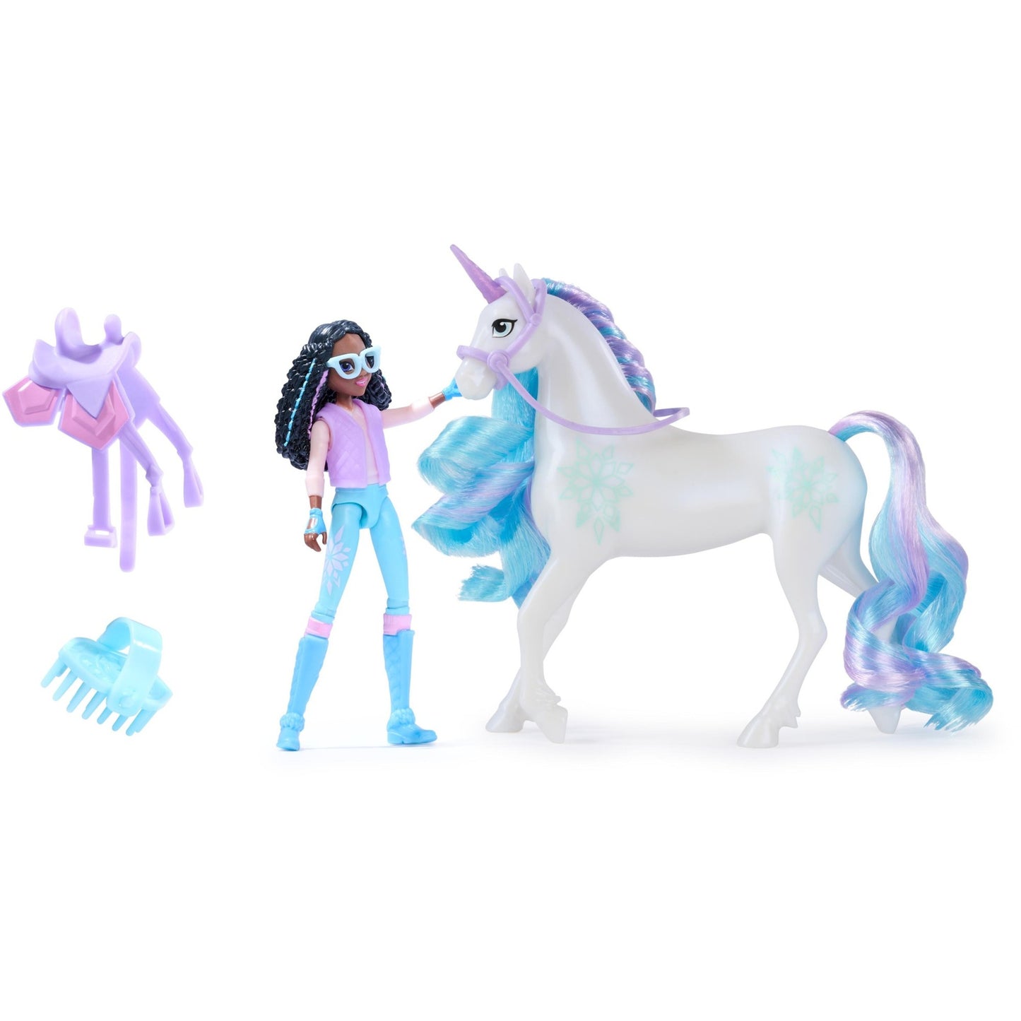 Spinmaster Unicorn Academy - Layla und Einhorn Glacier Set