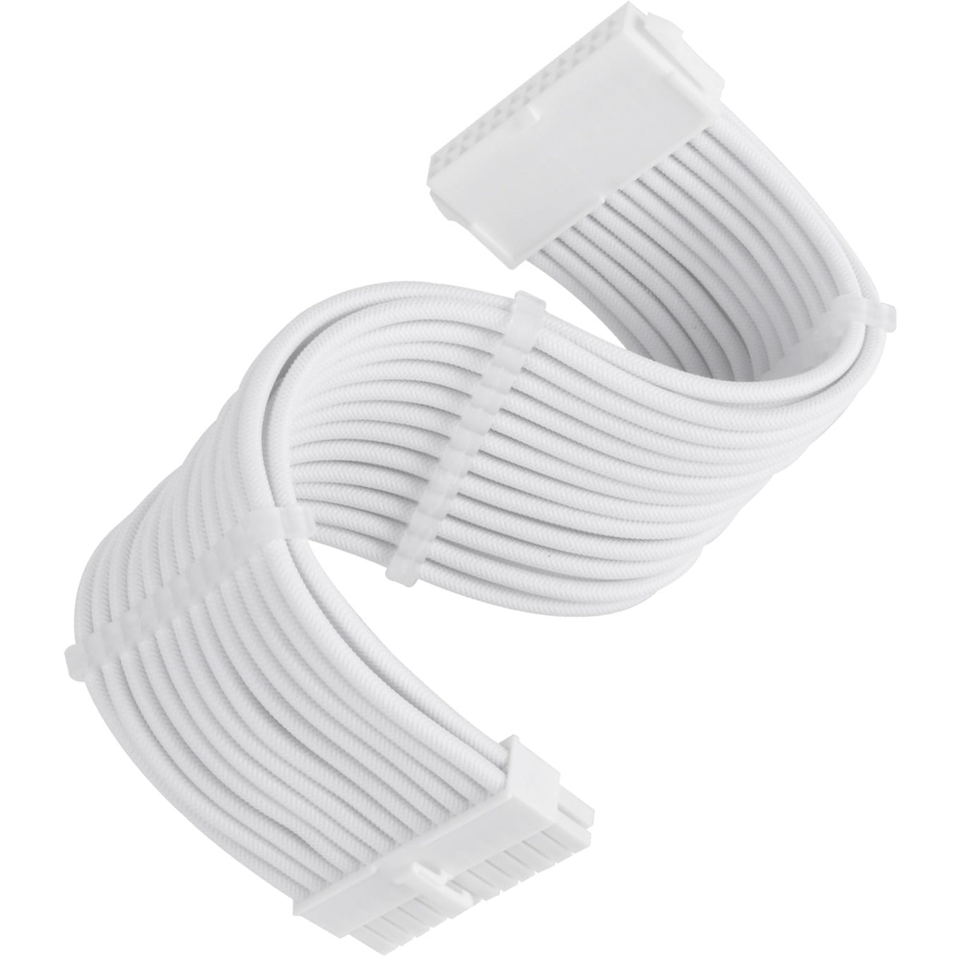Silverstone Technology Netzteil-Verlängerungskabel SST-PP07E-MBW-V2, 24pin ATX (weiss, 30cm)