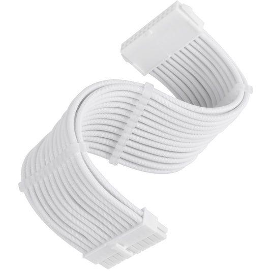 Silverstone Technology Netzteil-Verlängerungskabel SST-PP07E-MBW-V2, 24pin ATX (weiss, 30cm)