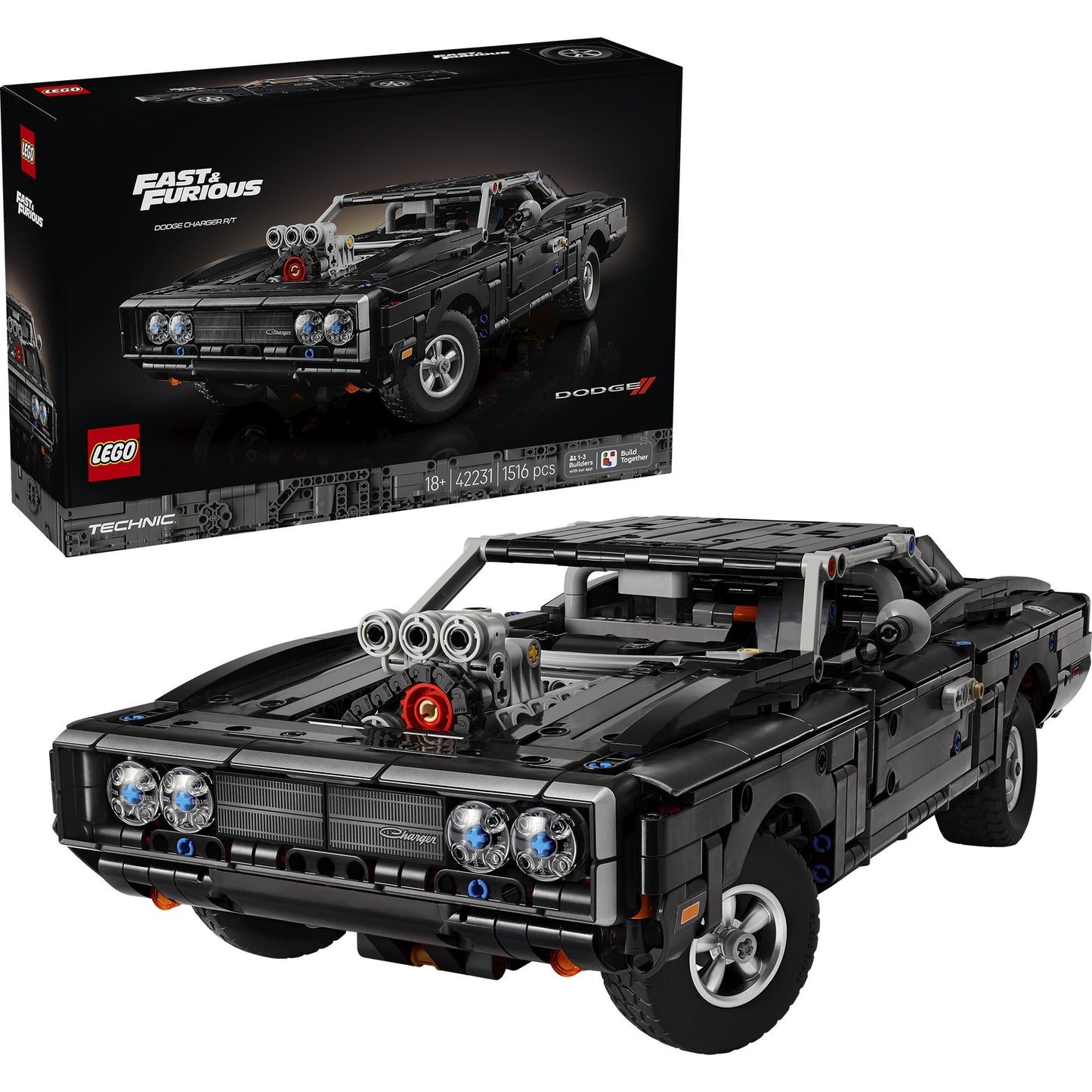 42231 Technic Fast and Furious Dodge Charger R/T Auto, Konstruktionsspielzeug