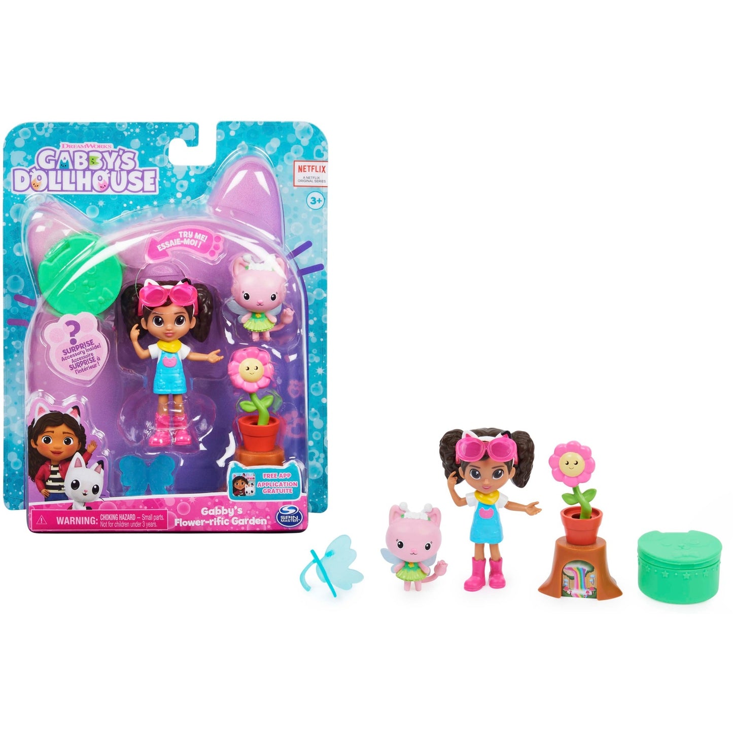 Spinmaster Gabby's Dollhouse Gartenset mit Kitty Fee