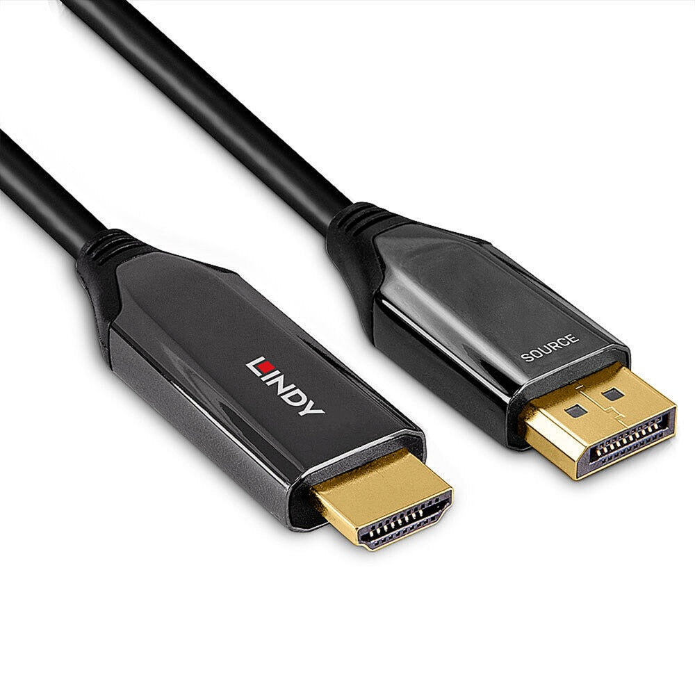 Lindy Aktives Adapterkabel DisplayPort > HDMI 8K60 (schwarz, 2 Meter)