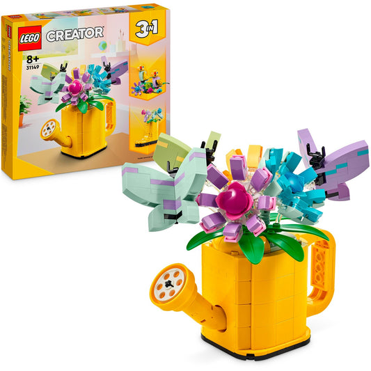 LEGO 31149 Creator 3-in-1 Gießkanne mit Blumen, Konstruktionsspielzeug