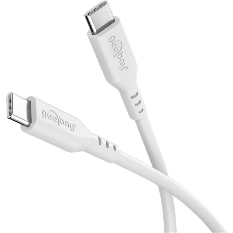 USB 2.0 Silikonkabel weiss, USB-C Stecker > USB-C Stecker