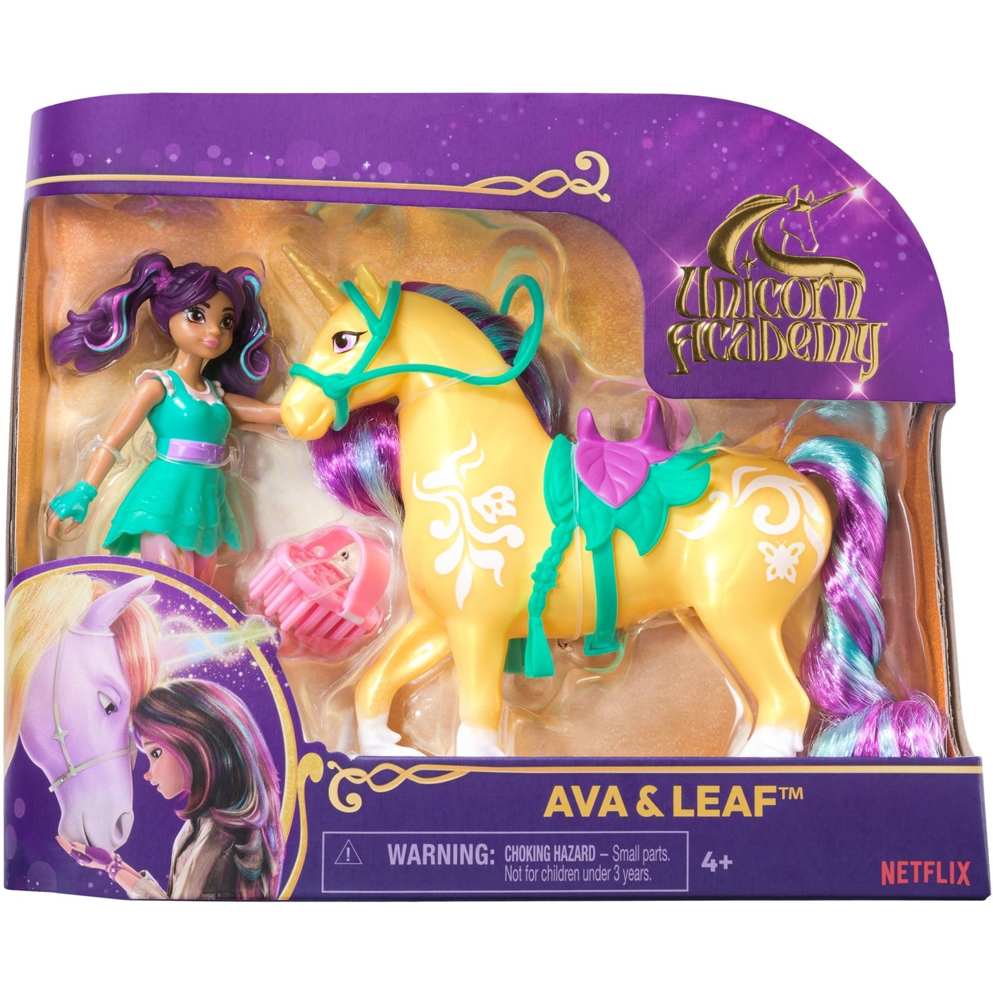 Spinmaster Unicorn Academy - Ava und Einhorn Leaf Set