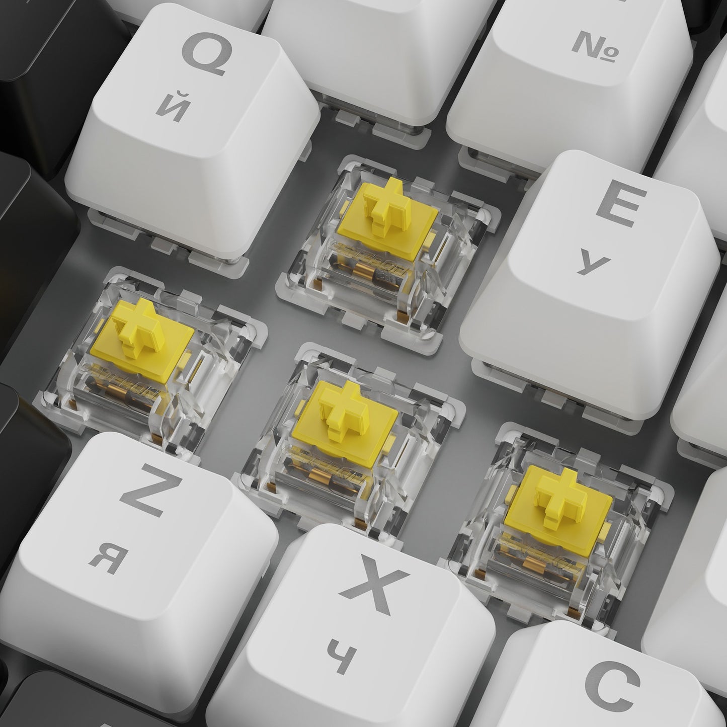 Sharkoon SKILLER SGK50 S3 (weiss, RU-Layout, Gateron Yellow)