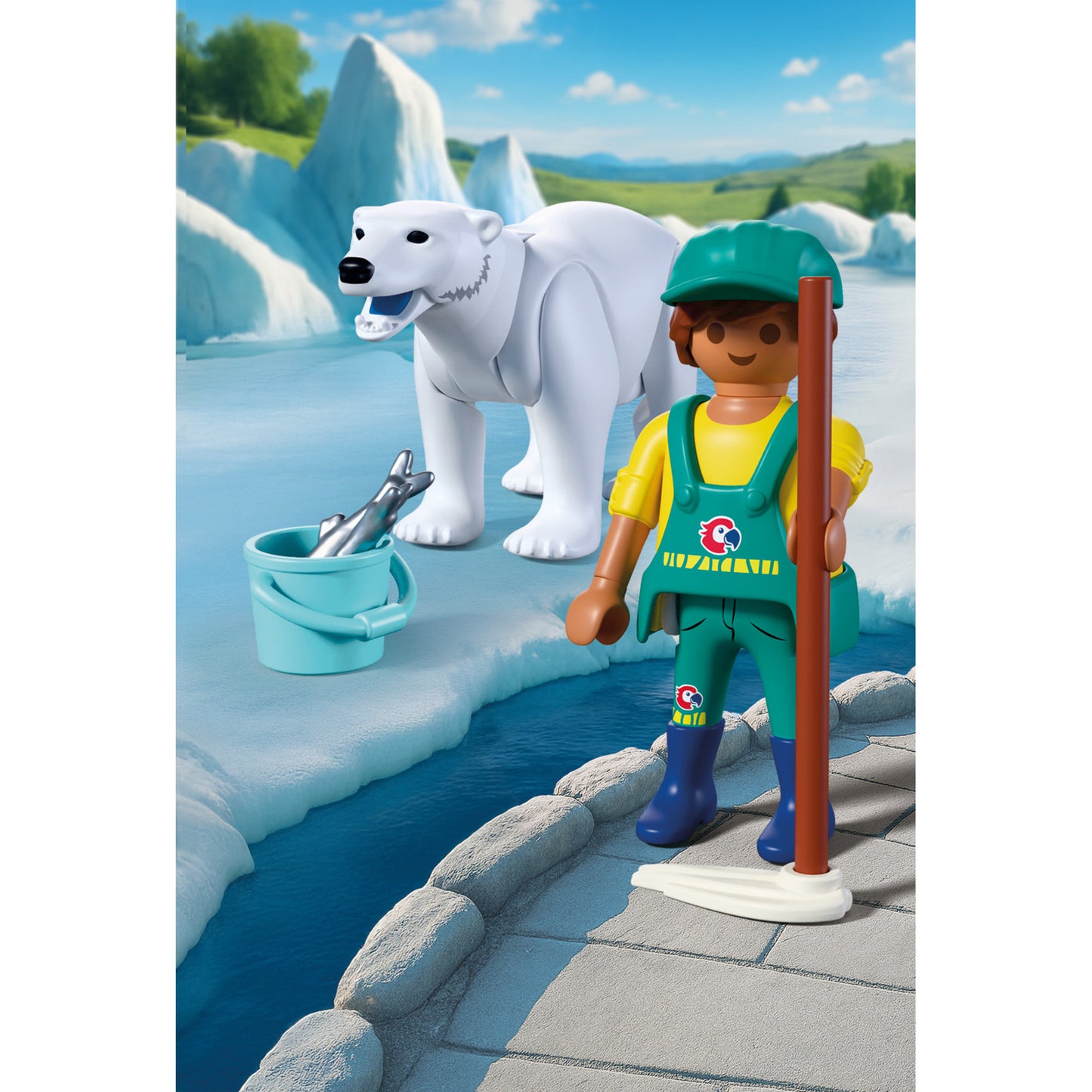 72090 Animals & Friends Zoo: Eisbär und Pfleger, Konstruktionsspielzeug