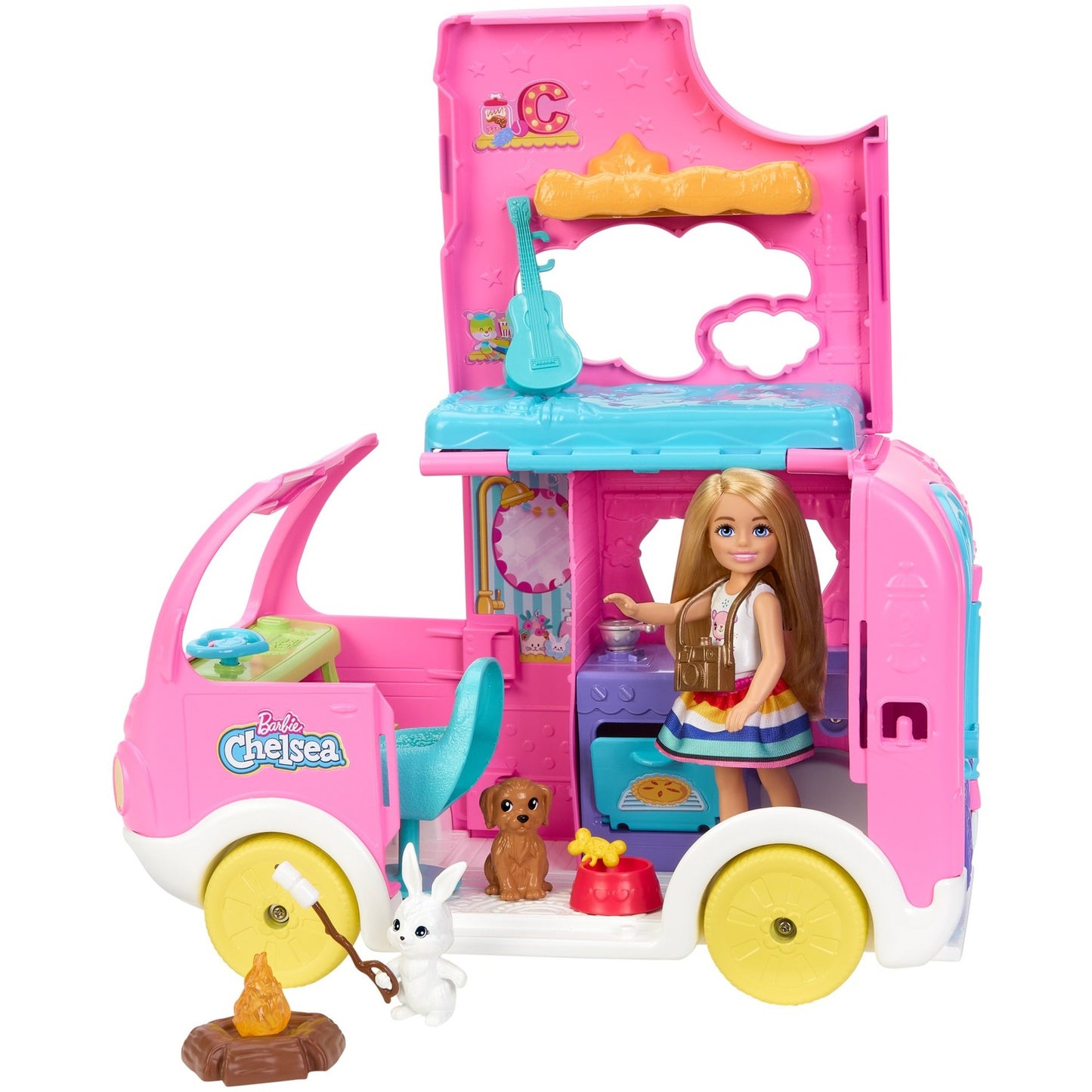 Mattel Barbie Chelsea 2-in-1 Camper, Spielfahrzeug