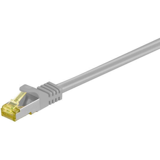 Goobay RJ-45 Patchkabel Cat 6.a S/FTP (PIMF), mit Cat.7 Rohkabel (grau, 1,5 Meter, 500 MHz)