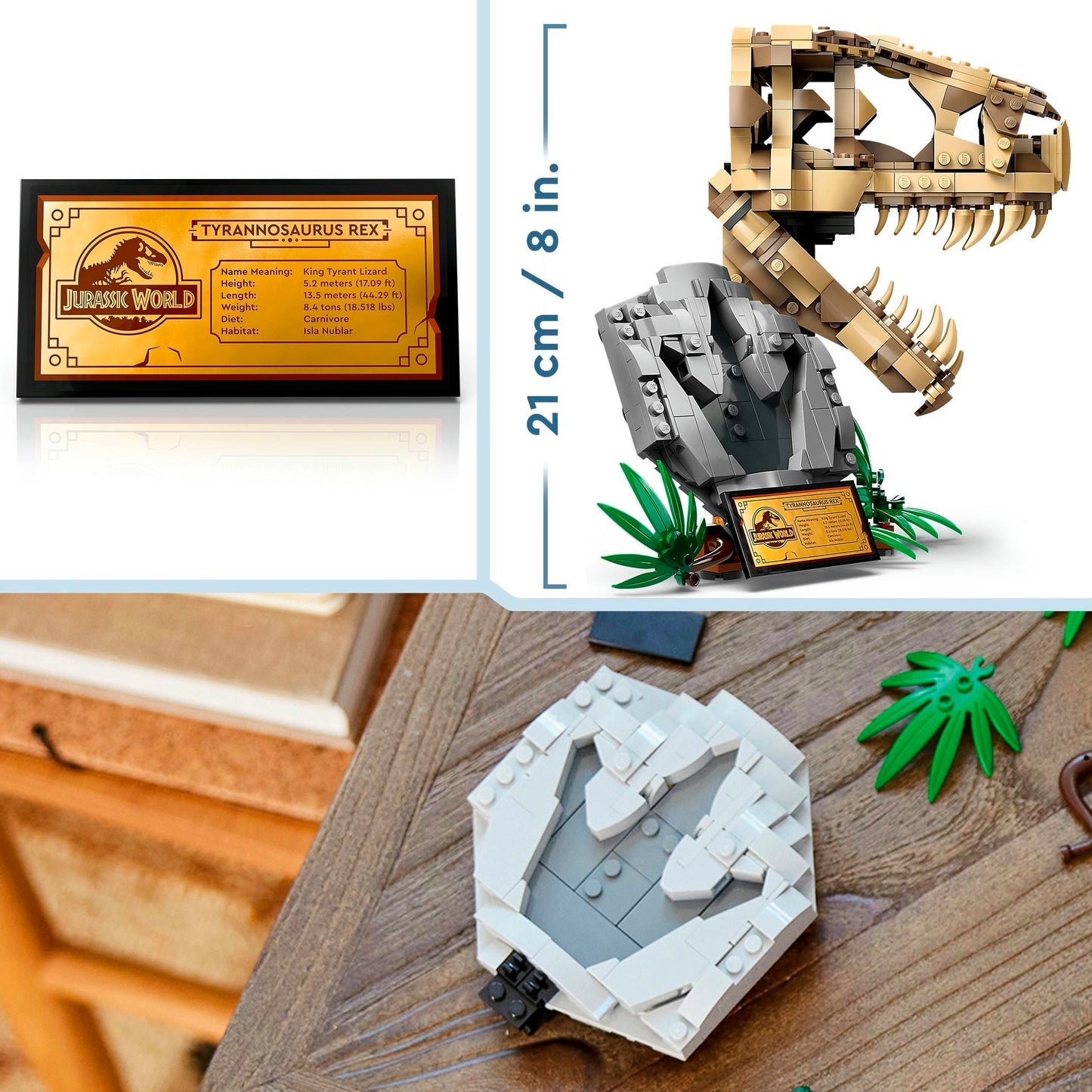 LEGO 76964 Jurassic World Dinosaurier-Fossilien: T.-Rex-Kopf, Konstruktionsspielzeug