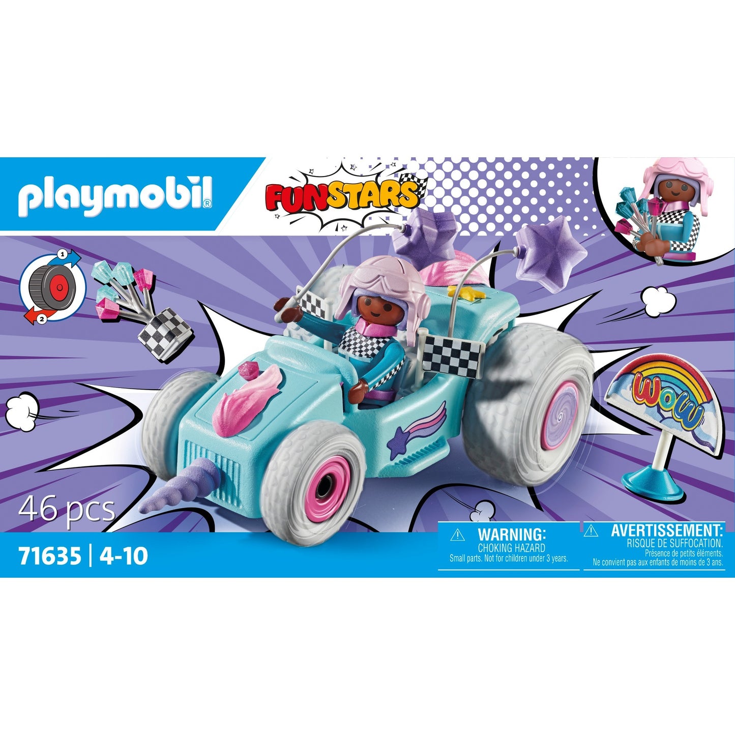 PLAYMOBIL 71635 Funstars Rasendes Einhorn, Konstruktionsspielzeug