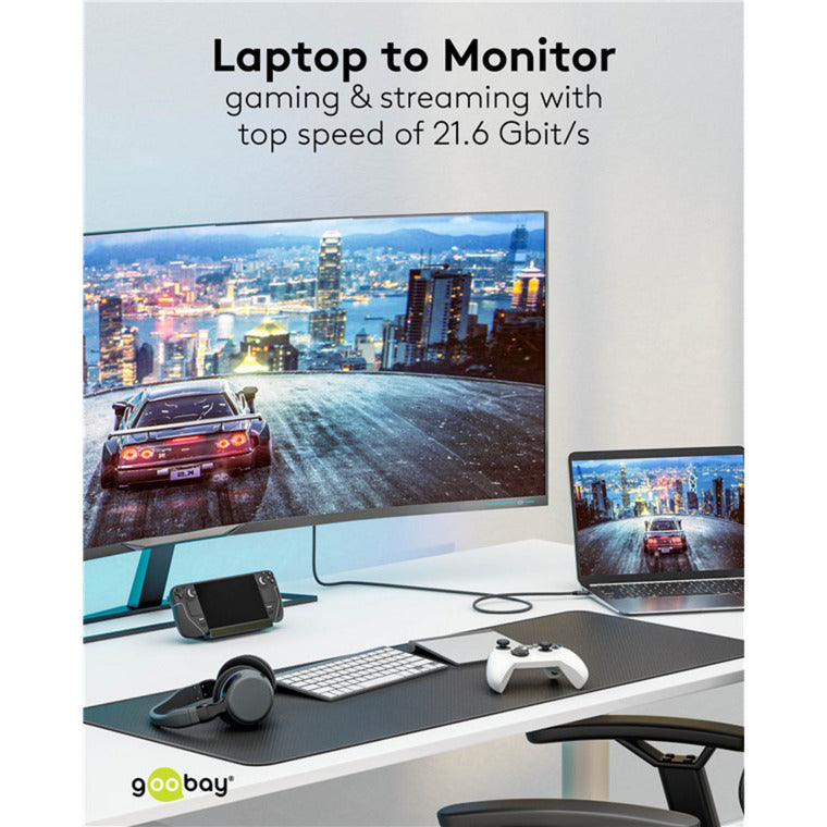 USB Adapterkabel, USB-C Stecker > DisplayPort Stecker, 4K 60Hz