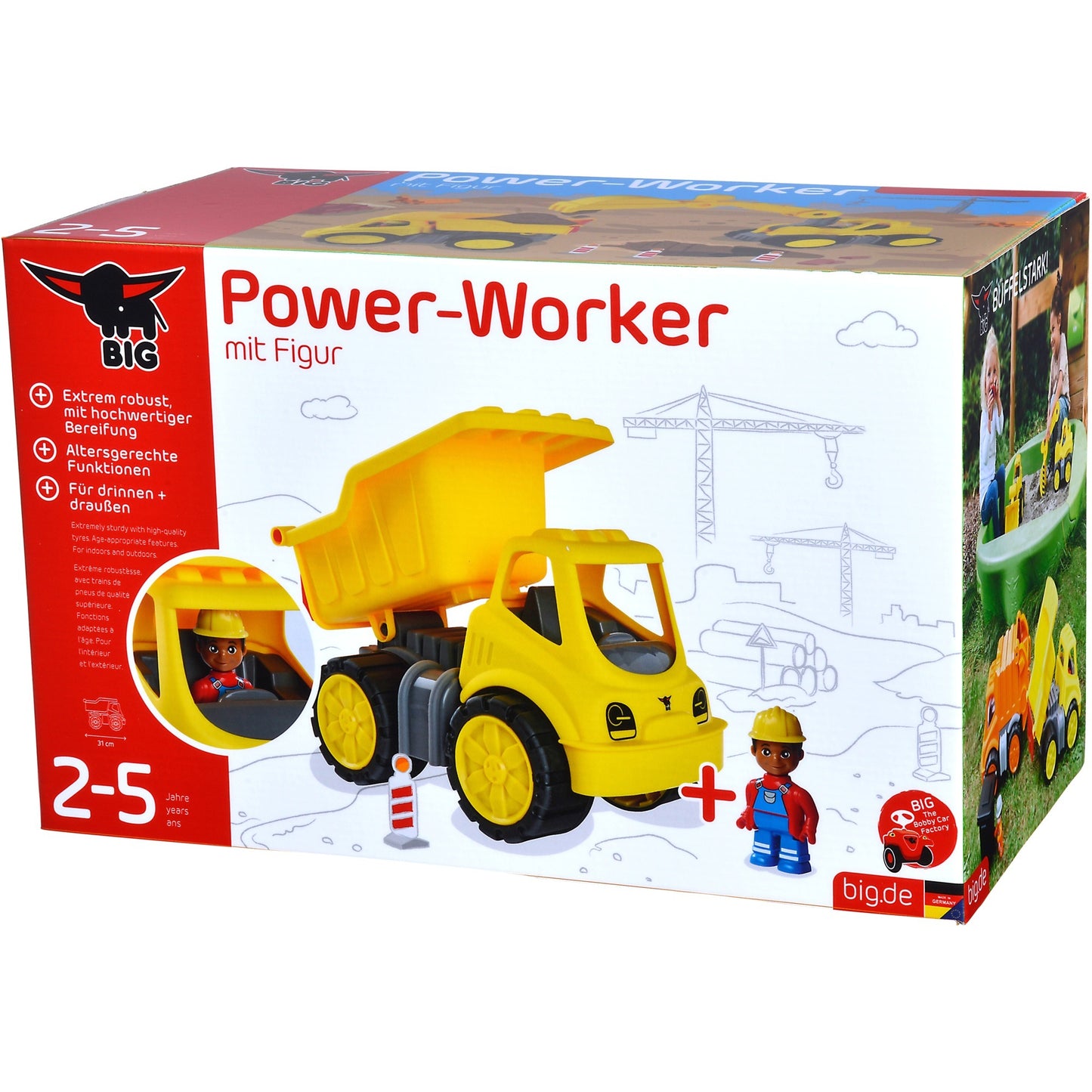 BIG Power-Worker Kipper + Figur (gelb/grau)