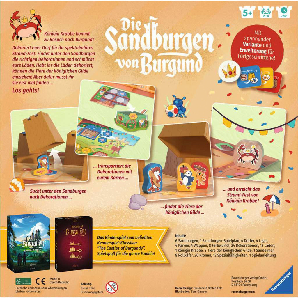 Die Sandburgen von Burgund, Brettspiel