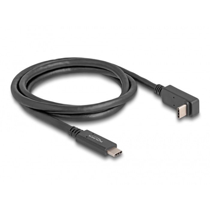 DeLOCK USB 3.2 Gen 2 Kabel, USB-C Stecker > USB-C Stecker (schwarz, 1 Meter, PD 3.0, Laden mit bis zu 60 Watt)