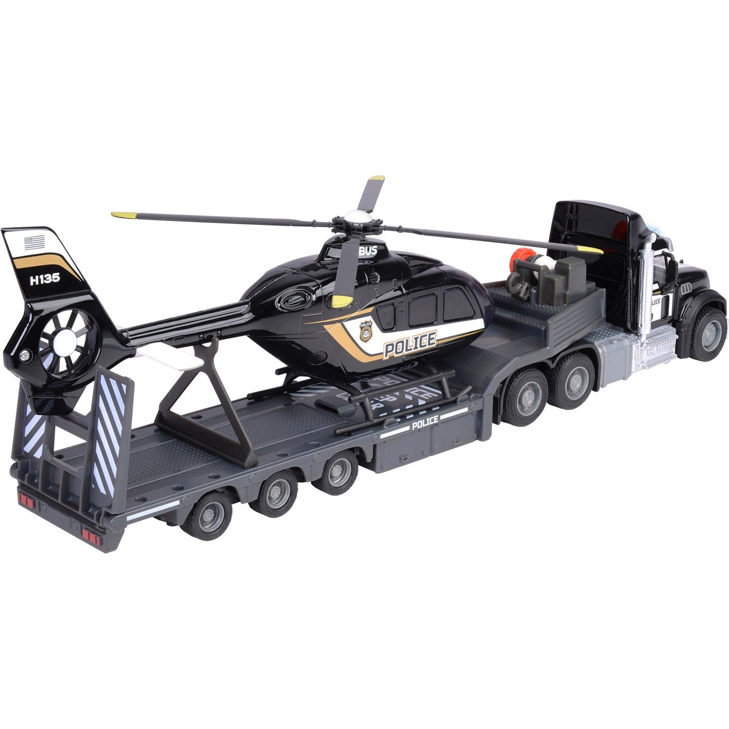 Majorette Mack Truck + Police Helicopter