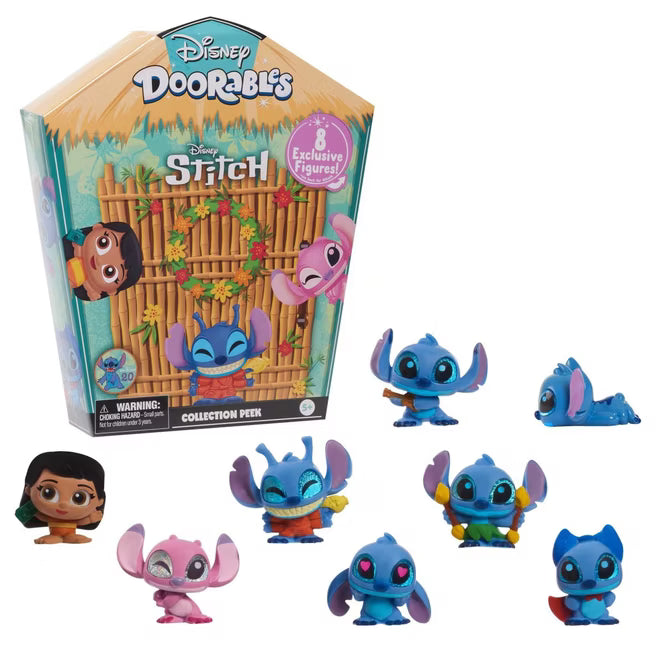Disney Doorables Stitch Sammelfiguren Box mit 8 exklusiven Figuren, Spielfigur