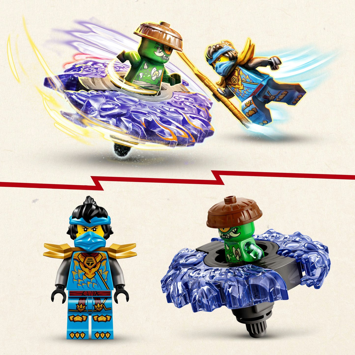71849 Ninjago Nya vs. Elementarmonster-Spinner, Konstruktionsspielzeug