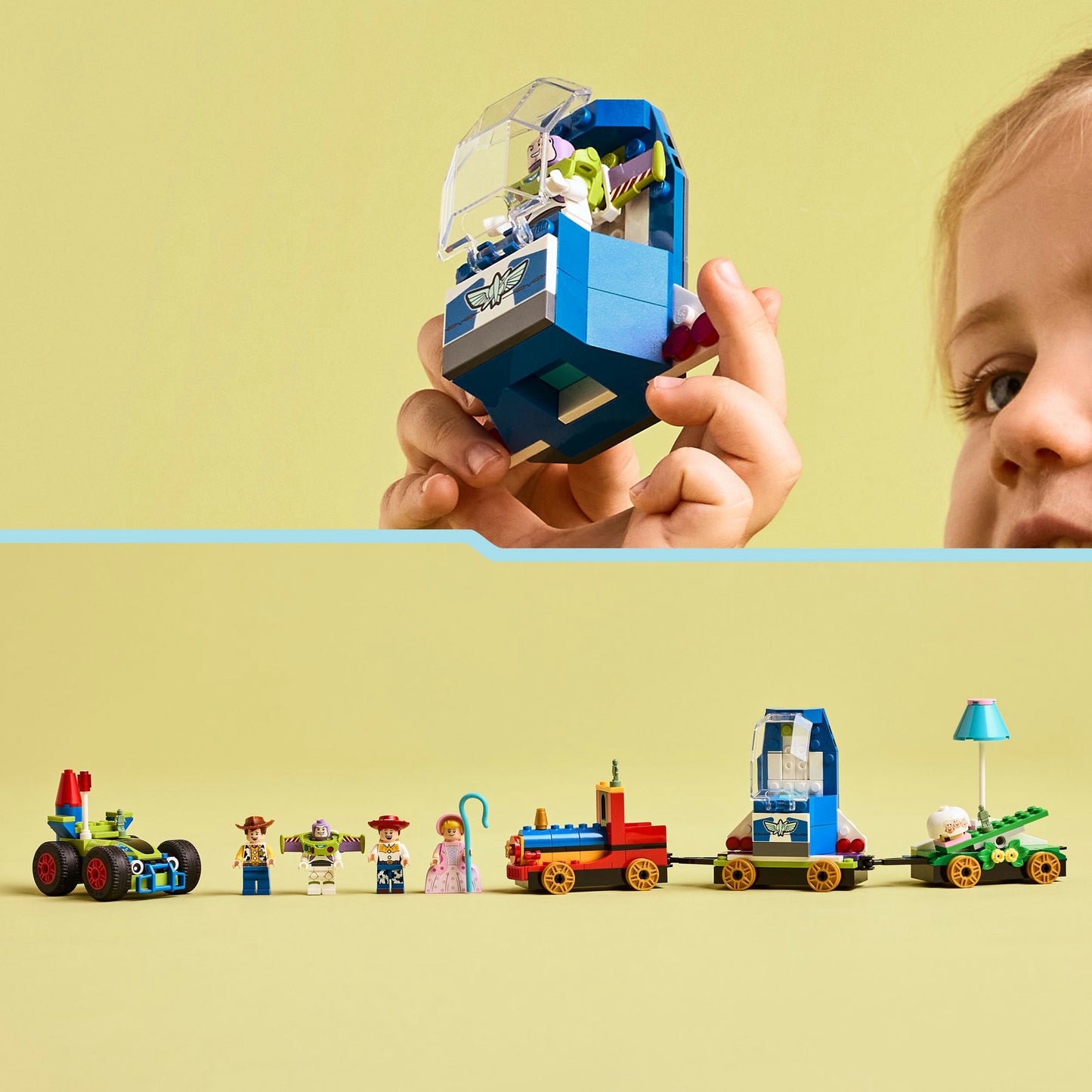 43264 Disney Pixar Partyzug und das Auto RC aus Toy Story, Konstruktionsspielzeug