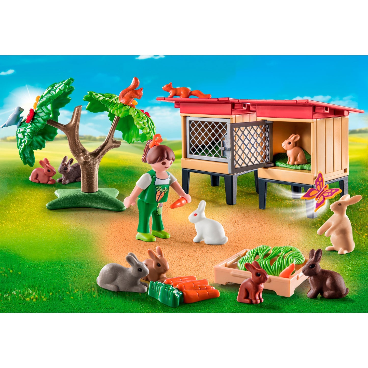 PLAYMOBIL 71252 Kaninchenstall, Konstruktionsspielzeug