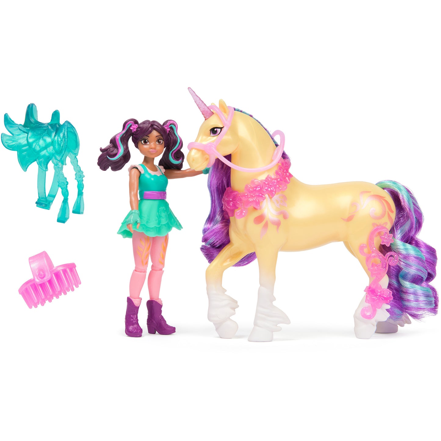 Unicorn Academy - Ava und Einhorn Leaf, Spielfigur