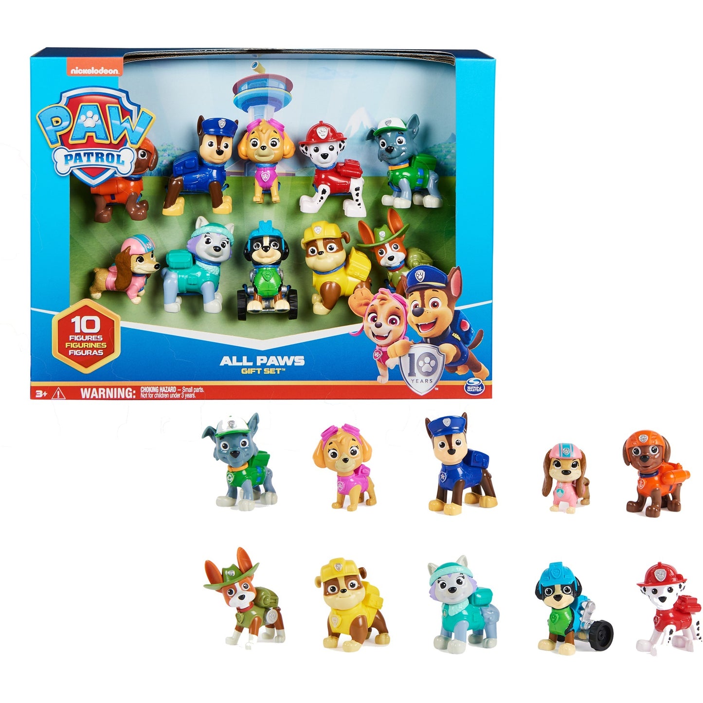 Spinmaster PAW Patrol - Action Pack Pups Geschenkset (10 Hundefiguren)