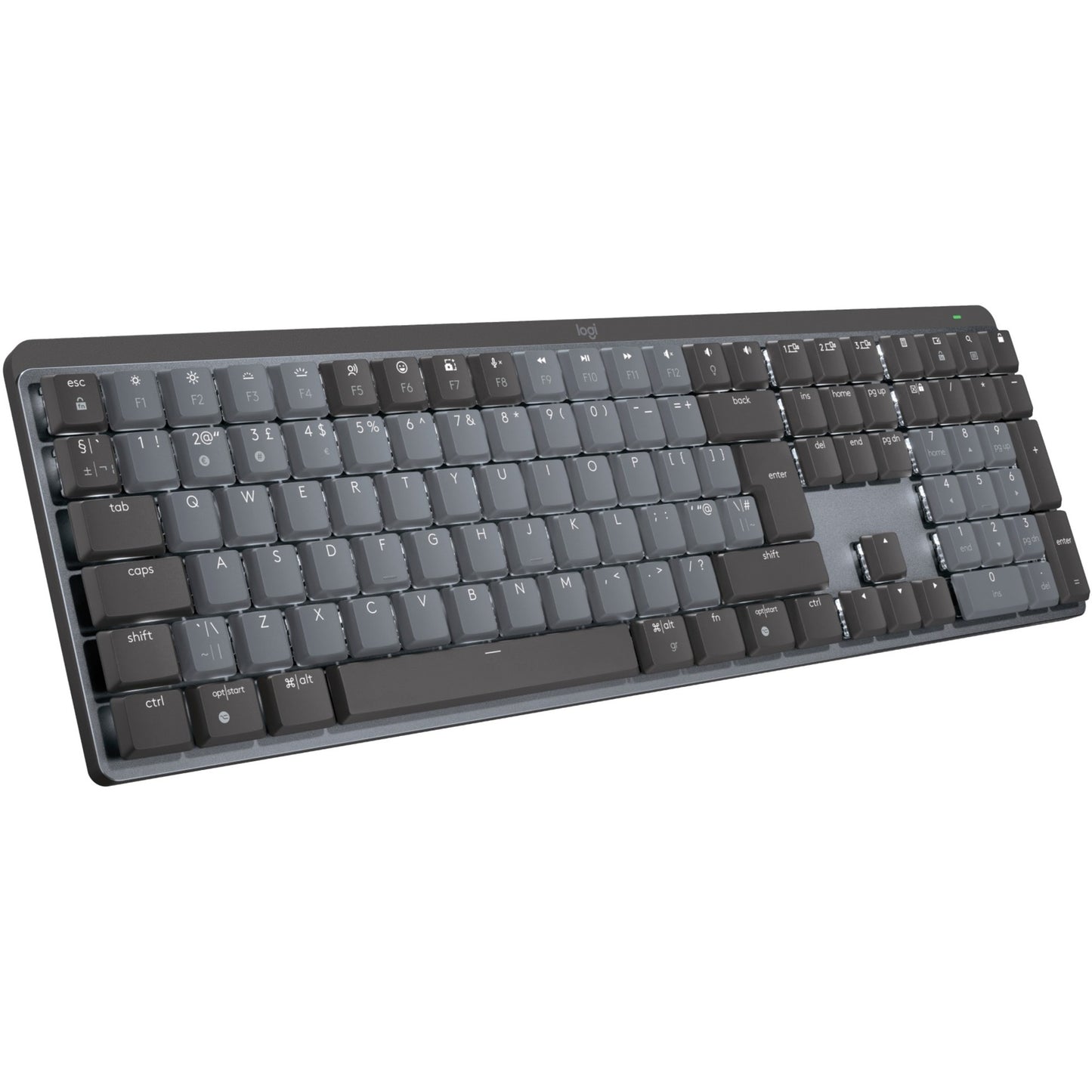 Logitech MX Mechanical (hellgrau/dunkelgrau, DE-Layout, taktile Schalter, Logi Bolt, Bluetooth)