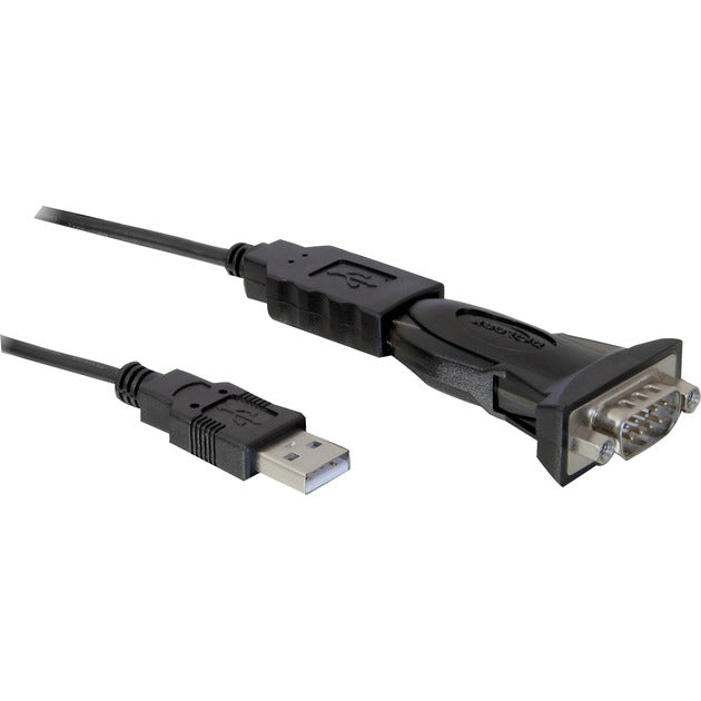 DeLOCK USB 2.0 Adapter, USB-A Stecker > Seriell RS-232 Stecker (schwarz, inkl. 80cm Verlängerungskabel)