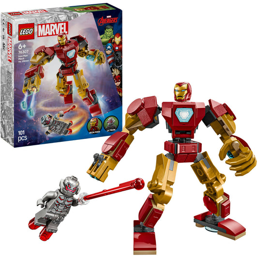 76307 Marvel Super Heroes Iron Man Mech vs. Ultron, Konstruktionsspielzeug