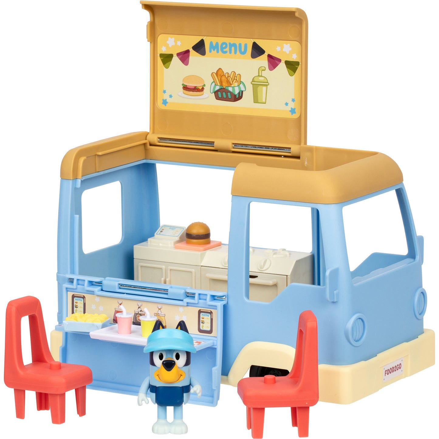 Bluey - Lets Play Chef Food Truck Spielset, Spielfahrzeug