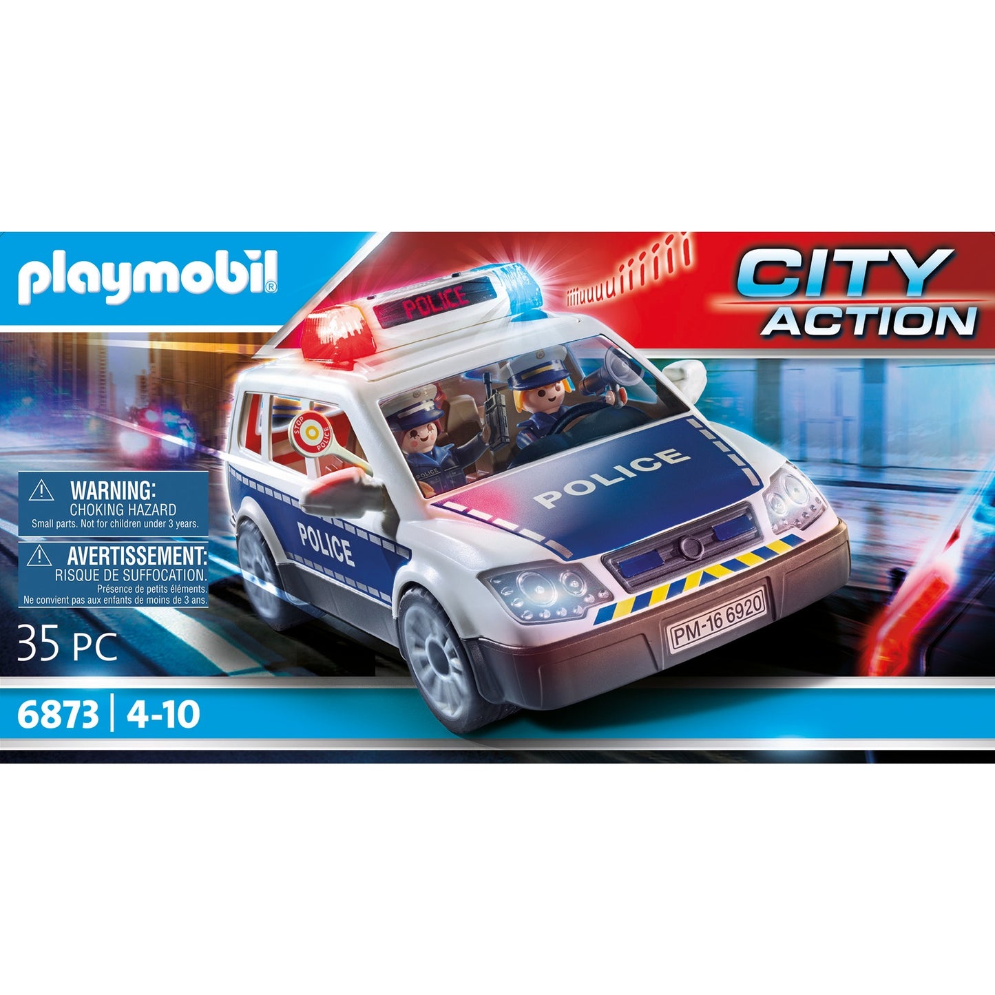 PLAYMOBIL 6873 City Action Polizei-Einsatzwagen, Konstruktionsspielzeug