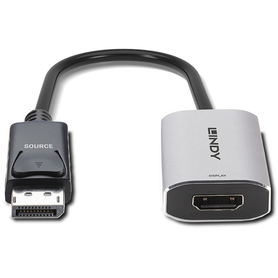 Lindy Konverter DisplayPort 1.4 > HDMI 8K (schwarz/grau, 11cm)