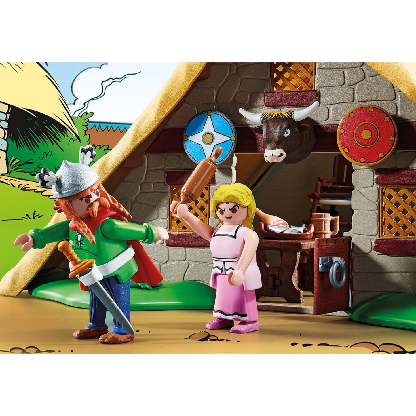 PLAYMOBIL 70932 Asterix Hütte des Majestix, Konstruktionsspielzeug