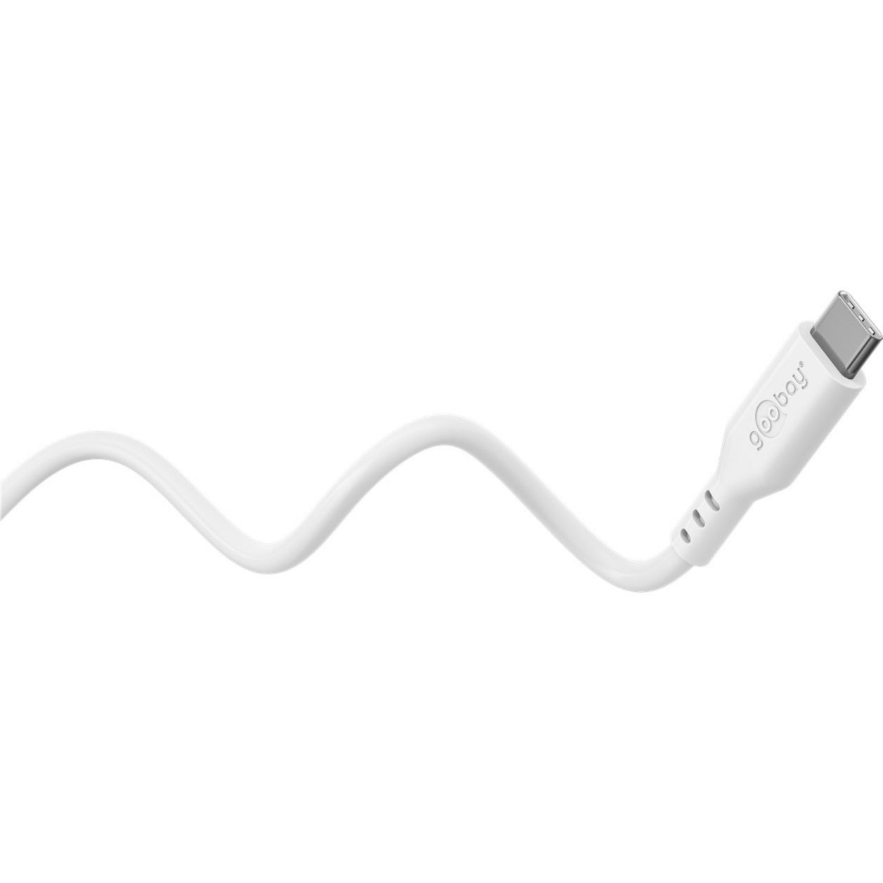 USB 2.0 Silikonkabel weiss, USB-C Stecker > USB-C Stecker