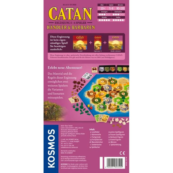 KOSMOS CATAN - Händler & Barbaren Ergänzung 5-6 Spieler, Brettspiel