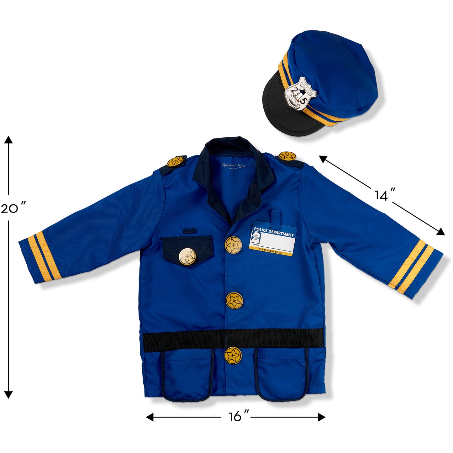 Melissa & Doug - Polizei Kostüm, Rollenspiel