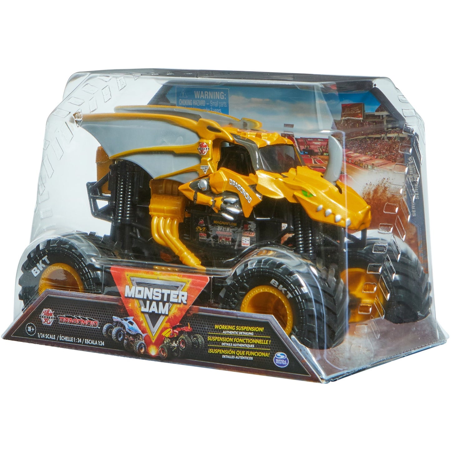 Spin Master Monster Jam - Offizieller Bakugan Dragonoid Monster Truck, Spielfahrzeug