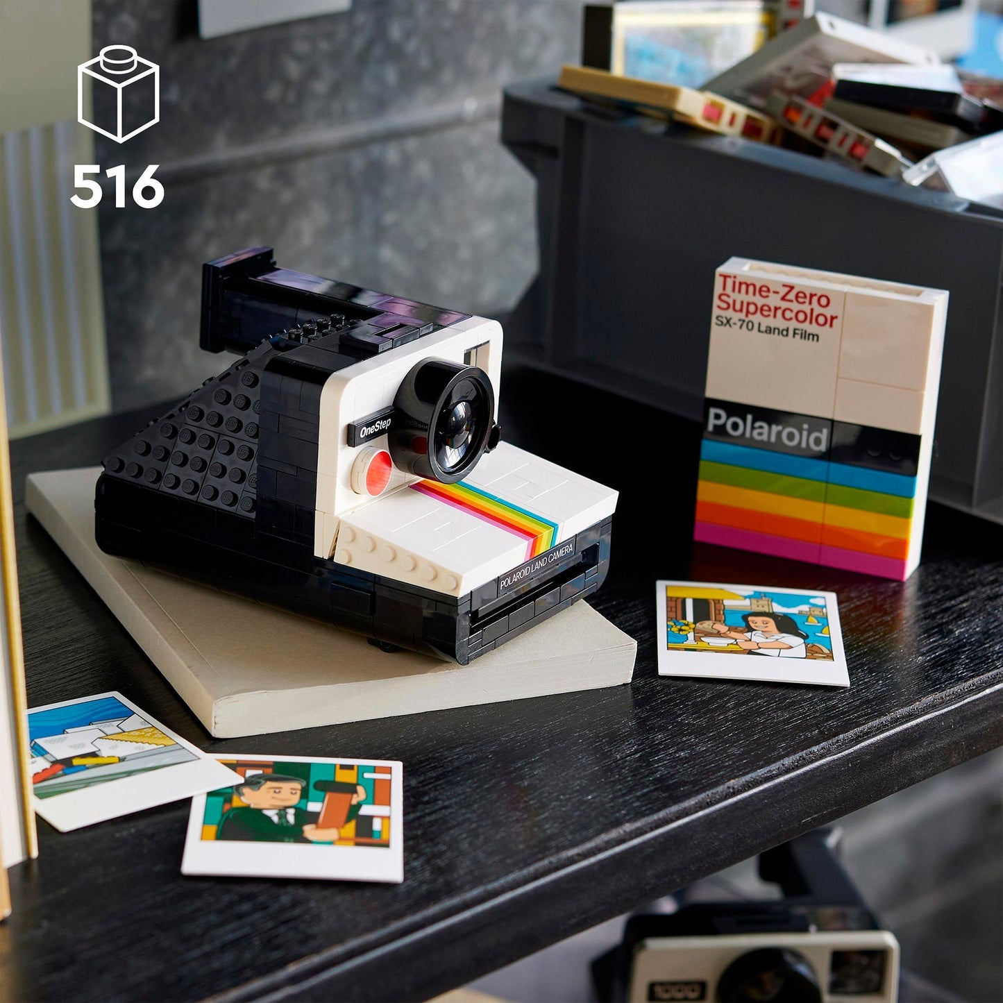 LEGO 21345 Ideas Polaroid OneStep SX-70 Sofortbildkamera, Konstruktionsspielzeug