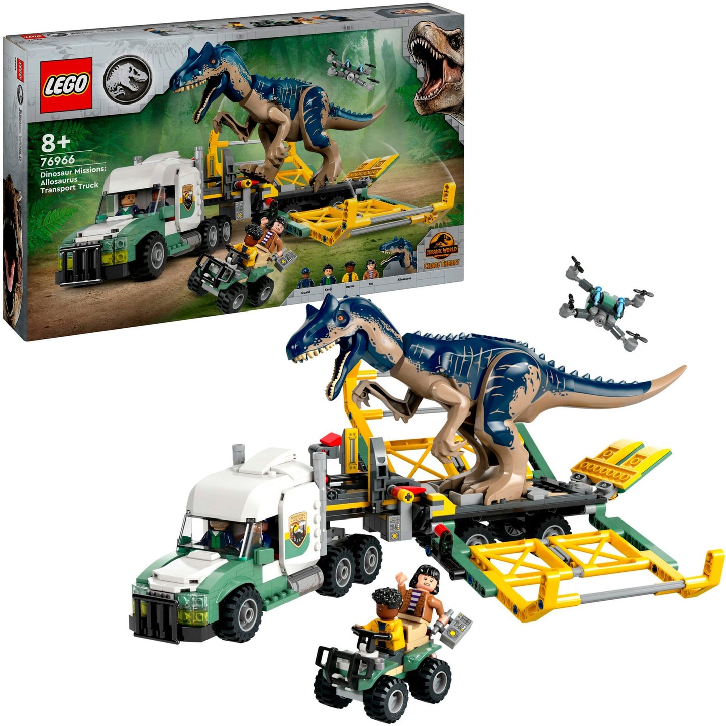 LEGO 76966 Jurassic World Dinosaurier-Missionen: Allosaurus-Transporter, Konstruktionsspielzeug