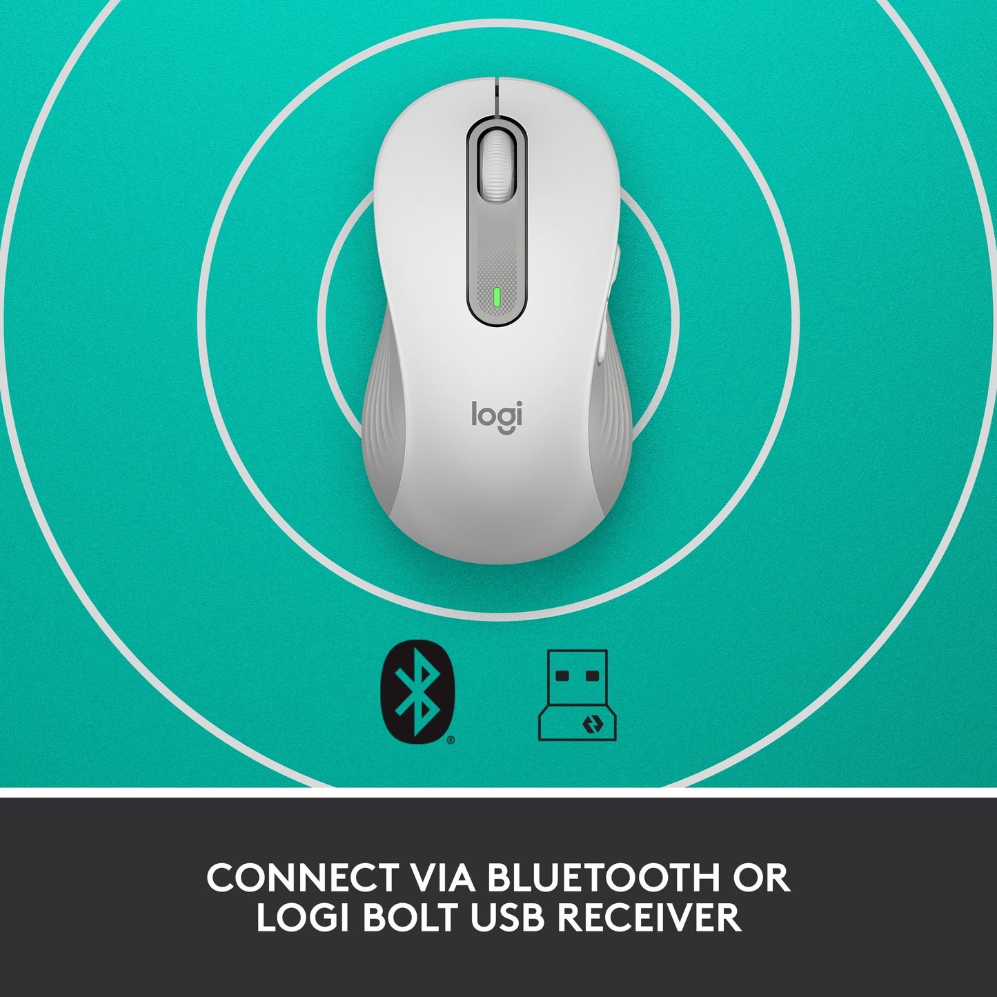 Logitech Signature M650 L Left Wireless (weiss, Grösse L, für Linkshänder)