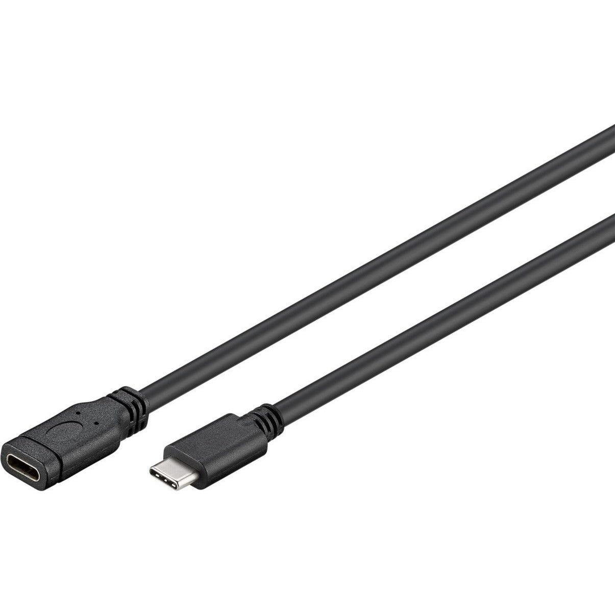 Goobay USB 3.2 Gen 1 Verlängerungskabel, USB-C Stecker > USB-C Buchse (schwarz, 1 Meter, SuperSpeed, Laden mit bis zu 4,5 Watt)