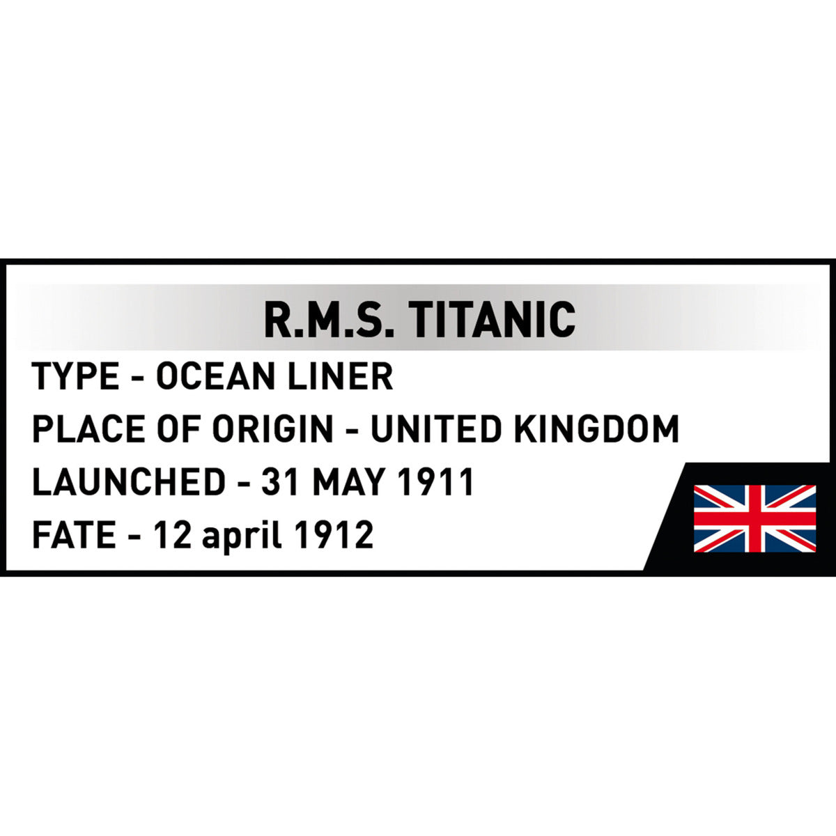 R.M.S. Titanic , Konstruktionsspielzeug