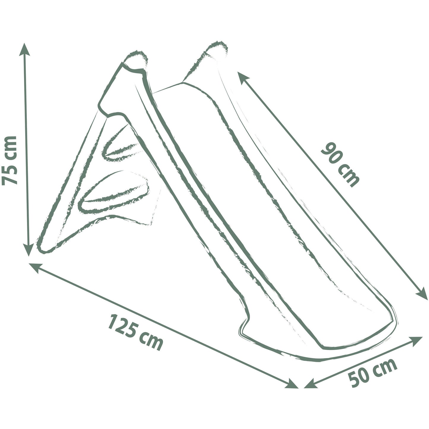 Life Rutsche XS Grün mit Wasseranschluss