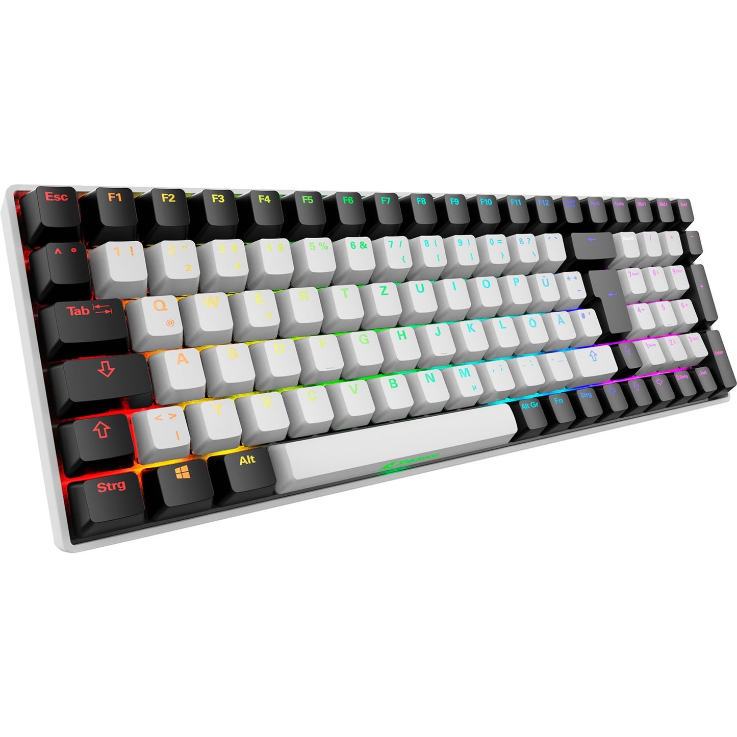 Sharkoon SKILLER SGK50 S2 (weiss, DE-Layout, Gateron Red)