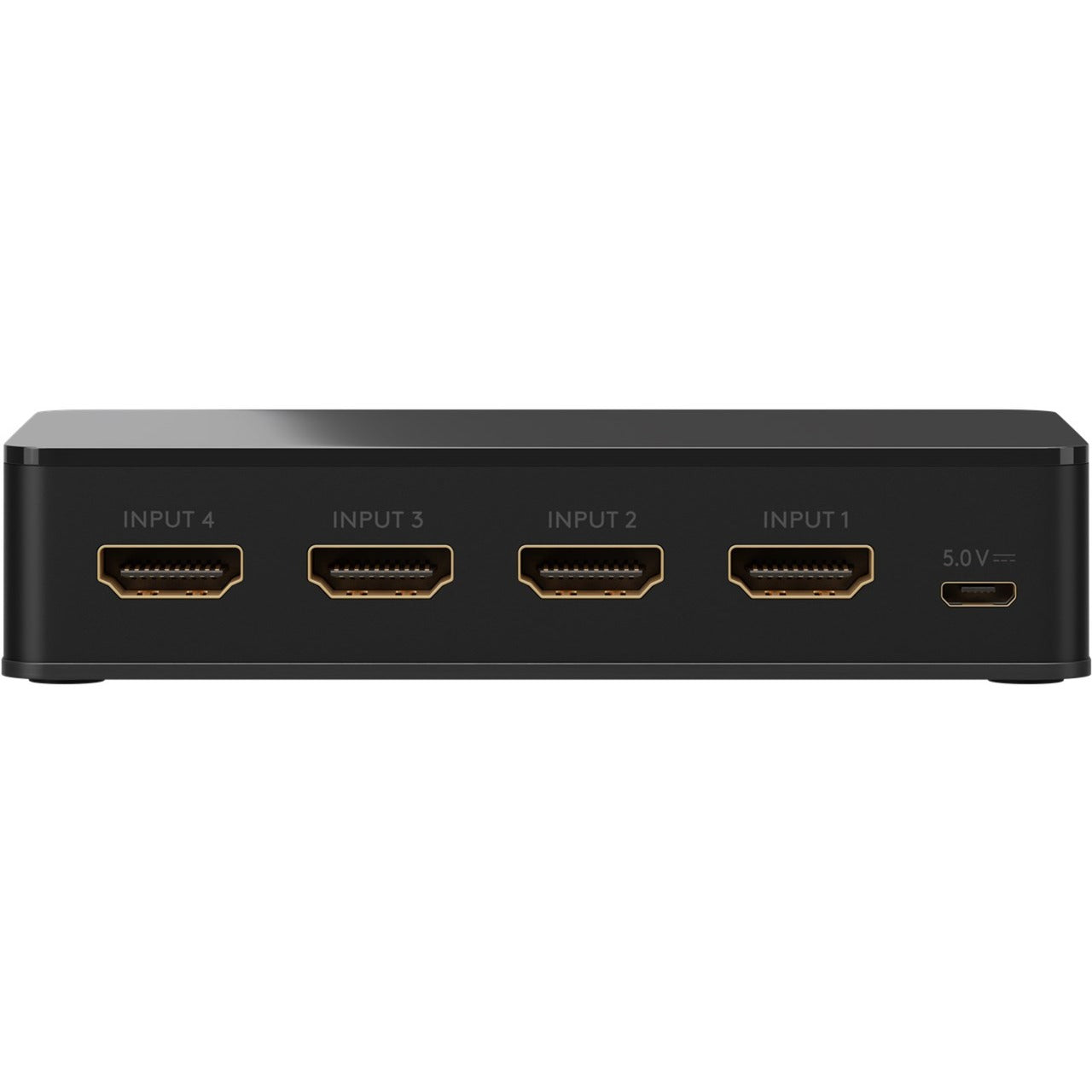 Goobay HDMI-Umschaltbox 4 auf 1 (4K @ 60Hz), HDMI Switch (schwarz, mit Fernbedienung)