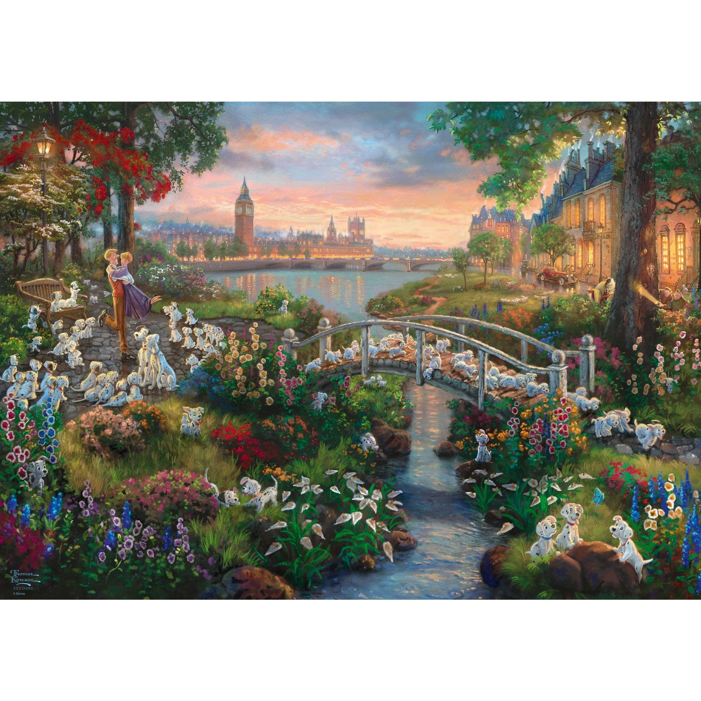 Schmidt Spiele Thomas Kinkade Studios: Painter of Light - Disney 101 Dalmatiner (1000 Teile)